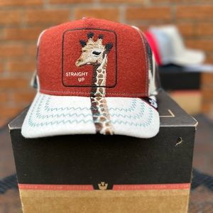 Goorin Farm Trucker Hat Straight Jacket Off Straight Up Giraffe Limited Edition